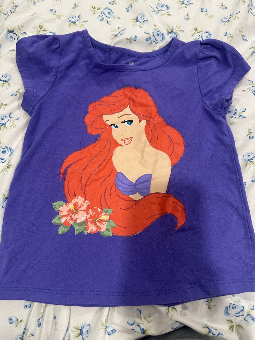 Purple Kids T-Shirt with Ariel Graphic